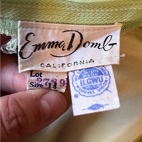 60s MOD Mint Green EMMA DOMB Dress / Coat Set - Vintage 1960s Dress size 14 - Picture 6 of 10